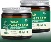 (2 Bottle) 3.53oz Organic Wild Yam Cream for Hormone Balance, Enriched Wild Yam Cream, 100% Natural Plant Formula for Menopause Relief & Menstrual Discomfort Like Hot Flashes Night Sweats