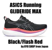ASICS Running Shoes GLIDERIDE MAX 1011B891.002 Monument Black / Flash Red