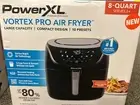 Power XL Vortex Pro Air Fryer 8qt 7 in 1 Touch LED Panel With 10 Presets Black