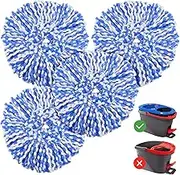 4 Pack RinseClean Spin Mop Replacement Head Spin Mop Refills Compatible with RinseClean Dual System, Microfiber Mop Easy Cleaning Floor Head Mop for Floor Cleaning O-Cedar RinseClean 2 Tank System