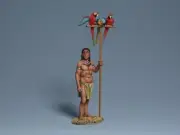 TEAM MINIATURES CHRISTOPHER COLUMBUS CLB6015 ARAWAK INDIAN WITH PARROT ON STAND
