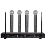 UHF 4 Channel Wireless Microphone System Handheld Microphone for Wireless mic