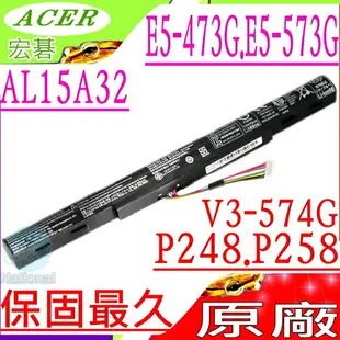 ACER 電池(原廠)-宏碁 AL15A32 E5-473G，E5-573G，V3-574G 4ICR17/65，E5-473，E5-573，V3-574