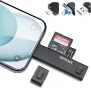 SD MicroSD Card Reader for iPhone 15 Pro Max, USB 3.0 / Type C/Micro USB OTG