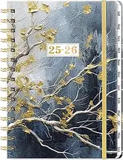 2025-2026 Academic Planner - Weekly & Monthly Planner 2025-2026, July 2025 - June 2026, 6.4" x 8.5", Durable Metal Rings, Elastic Closure, 12 Monthly Tabs, Back Pocket