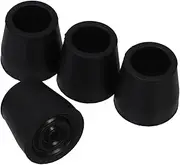 4pcs Walking Aid Foot Covers Pink Bat Grip Cane Feet Choke up Bat Knob Bat Knobs Softball Stick Baseball Bat Choke up Ring Walker Bat Taper Rubber Black