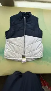 Men’s Golf Vest Size L Blue & White Pebble Beach Dry-Luxe Performance