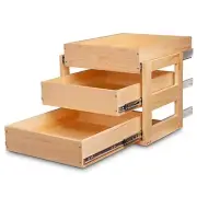 Pull Out Drawers For Cabinets, 23''W×21''D×19''H Soft Close Slide Out Wood Sh...