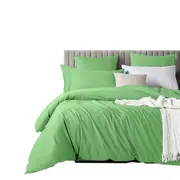 Hotel Soft Quilt Doona Duvet Cover Set 2000TC Single Queen Super King Avocado