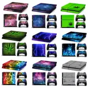 Sticker Skin for Sony Playstation 4 Console & 2 PS4 Dualshock Controllers Decal