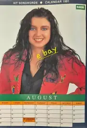 Dannii Minogue Poster - Hit Songwords Calendar 1991.