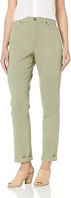 NWT Gloria Vanderbilt Amanda Classic Hi Rise Tapered Jean Green Sz 10S $60 5C013