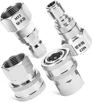 Sosoport Pressure Washer Fittings Set High Pressure Washer Nozzle Quick Connect 3/8 Thread Swivel Adapter
