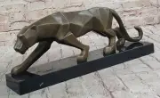 Home Office Decor: Fransisci`s Abstract Modern Art Bronze Cougar Statue Figurine