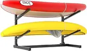 Freestanding Kayak Storage Rack,Heavy Duty Kayak Holder with Wheels,Metal Kayak Stand Indoor Outdoor,Garage Storage Rack for Kayaks,Canoes,SUP,Paddle Board and Surfboards