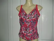 18W TARGET MODA BOY LEG TANKINI PINK MULTI ADJ STRAPS TAG $64 BNWT $29