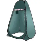 Unbrand Pop Up Privacy Shower Tent Portable Outdoor Awning Camping Toilet Changing Room dark green