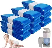 TGKYK 12 Pack Nappy Bin Refills, 4.5m Diaper Pail Refill Bags Set, nappy bin bags Compatible with Angelcare, Tommee Tippee, Genie, Munchkin, Nappy Disposal Bag, Max Capacity Of 280 Nappies
