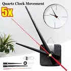 5xSilent DIY Quartz Movement Wall Clock Motor Mechanism Long Spindle Repair