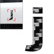 Window Door Wall Car Badge Emblem Lowercase Alphabet Letter Decals Stickers "j"