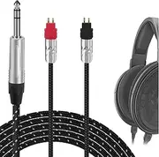 Geekria Apollo 6NOCC Upgrade Audio Cable Compatible with Sennheiser HD660S HD650 HD600 Headphones, 6.35mm (1/4'') Replacement Headphones Cord for Hi-Resolution Audiophile (8ft/2.5m)