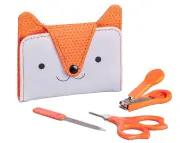Petit Collage Travel Baby Infant Fox Manicure Nail Set Scissors, File, Clippers