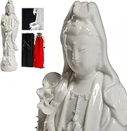 Dripping Water Guan Yin Statue - Handmade Quan Yin Statues, Kwan Yin Statues, Quan Am Statue, Kuan Yin Statue,Guanyin Statue for Meditation Altar, Female Buddha Statue-Goddess of Mercy and Compassion