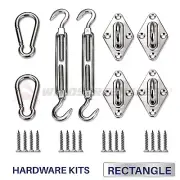 Sun Shade Sail 8" Hardware Kit for Rectangle Heavy Duty Shade Sail Installation