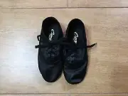 New Capezio Unisex Leather split sole Lace Classic Jazz Oxford Shoes Black 4.5 M