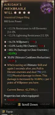 DIABLO 4SEASON 7Airidah's Inexorable Will - Druid Cataclysm Build