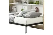 Veda Single Space Saving Foldout Wall Bed w/ Cabinet - White - White