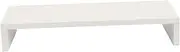 OKUMEYR 1Pc Monitor Riser Durable Desktop Elevated Shelf for Laptop Space Saving Storage Rack Modern Design White Color for Home Office Workspace