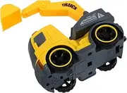 SUPVOX Construction Vehicles Set with Electric Drill Friction Powered Mini Excavator Cement Mixer and Garbage Truck for Indoor and Encourages Creativity and Family Bonding