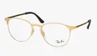 New Ray-Ban Reading Glasses RB 6375 3133 53-18 145 Gold Round Frames Readers