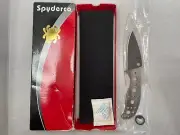RARE Spyderco Mule Team Damascus/VG-10 Fixed Blade Knife MT07P NEW