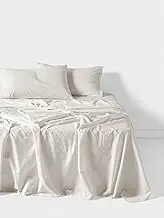 Linen House Marion Bed Sheet Set, Off White, Queen