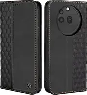 [CXTcase] Case for Nothing Phone (3a) Pro, Shockproof PU Leather Flip Folio Cover with Card Slots, Magnetic Wallet Case for Nothing Phone (3a) Pro, Black