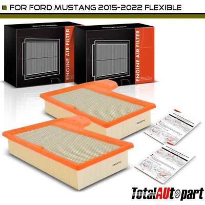 2Pcs Engine Air Filter for Ford Mustang 2015 2016 2017 2018 2019 2020 2011 2022 (for: Ford)