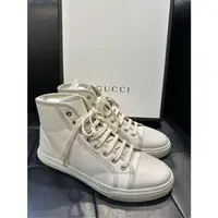 在飛比找蝦皮購物優惠-GUCCI 古馳 滿版 老花 帆布鞋 高筒