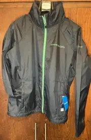 Columbia College Oregon Ducks Switchback Packable Jacket Black Women Sz XL New