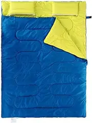 Sleeping Bag Double Sleeping Bag Envelope Style Spring and Autumn Camping Hiking Portable Sleeping Bag with Pillow