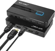 KVM Switch HDMI 2 Port Boxes, MT-VIKI 4K@30hz USB HDMI KVM Console for 2 PCs Sha