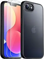TR4U 3 in 1 iPhone 16e Case, Matte Cover with 2-Pack Screen Protectors, [Shockproof] [Military Grade Protection] [Non-Slip Slim Fit] Protective Case for iPhone SE4/16e 6.1" (2025)