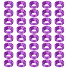 M8 Finish Countersunk Washer 60pcs Aluminum Alloy Flat Cup Screw Gasket Purple