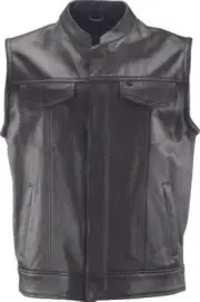 Kuryakyn Vandal Club Vest Black Medium Men's Leather 094399