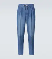 [Brunello Cucinelli] Brunello Cucinelli Faded tapered jeans UK 38 blue