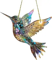 Hummingbird Suncatcher, Prism Hummingbird, Stained Bird Suncatcher, Stained Glass Window Decoration, Suncatcher, Suncatcher Hummingbird Pendant, for Windows, Patios, Gardens, Offices
