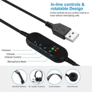 USB Headset with Microphone Noise Cancelling Computer Headphone.