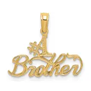 14K Yellow Gold #1 Brother Charm