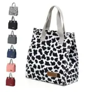 Lunch bag, Insulated Lunch Bag for Women Men Large Lunch Box Cow-print